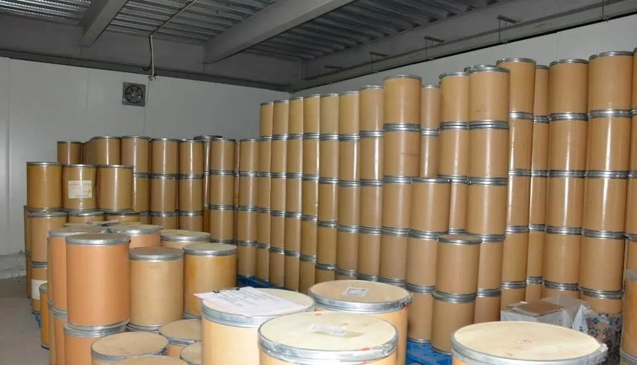 Finished goods in fibre drums